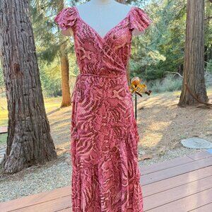 Z & L Pink Boho Wrap Dress